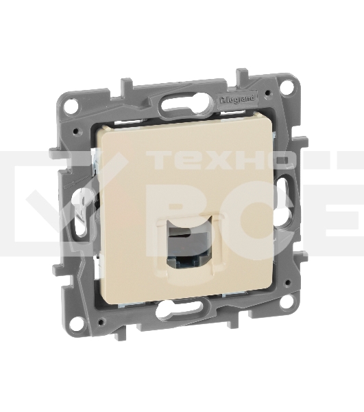 Розетка RJ45 кат. 5 UTP, сл. кость ETIKA