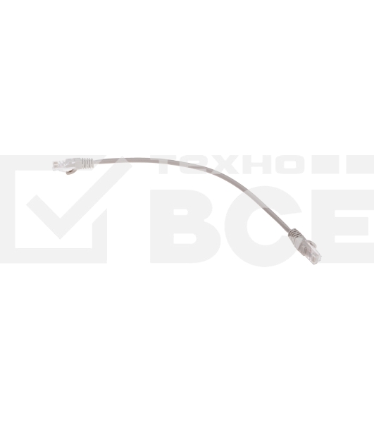 Патч-корд U/UTP, CAT 5e, RJ45-RJ45, 26AWG, ZH нг(А)-HF, серый, 0,3м  REXANT
