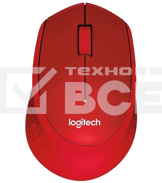 Мышь беспроводная Logitech M280 красный, 1000 dpi, радиоканал, USB, кнопки - 3