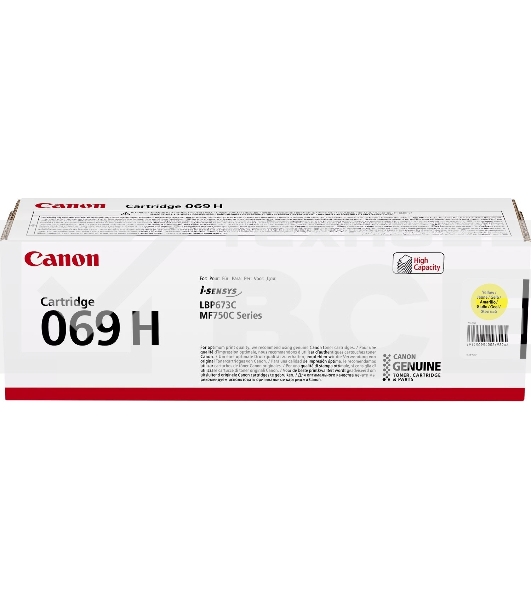 Картридж лазерный Canon 069HY (5095C002/004) желтый (5500 стр. повышенной ёмкости) для CANON MF752Cdw/754Cdw, LBP673Cdw