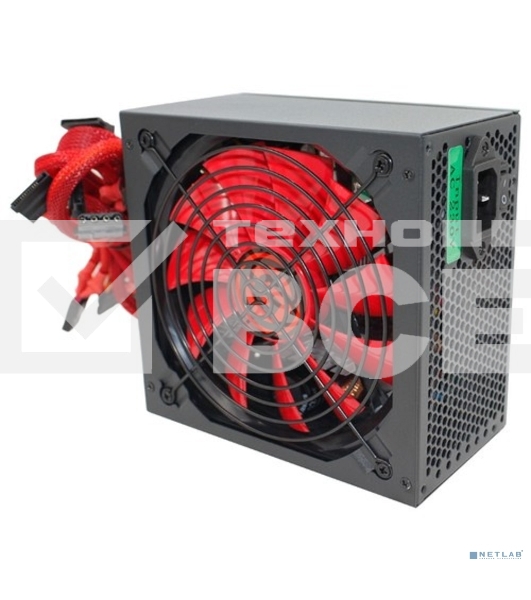 Блок питания Ginzzu PC700 14CM(Red) 80 PLUS black,APFC,24+4p,2 PCI-E(6+2), 7*SATA, 4*IDE,оплетка, кабель питания,цветная коробка