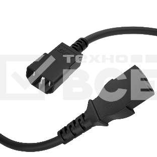 Кабель питания PROF удлинитель 1.5m, С13 - С14, черный, 3*1,0 мм, GCR-54336