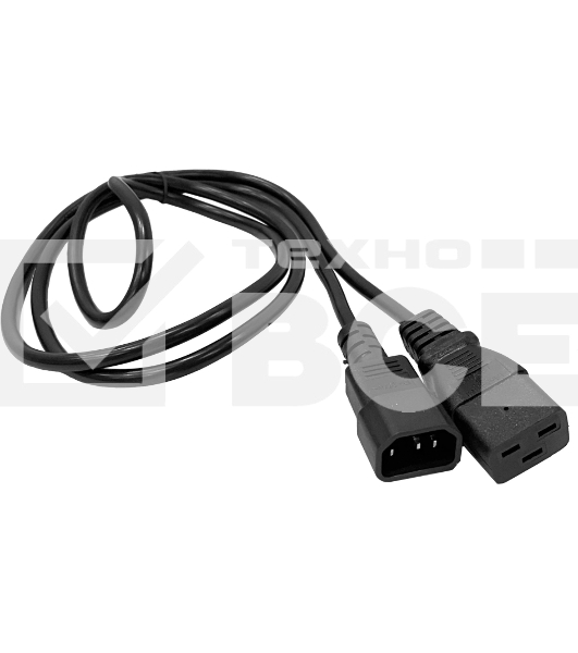 Шнур питания Lanmaster LAN-PP19/14-1.5-BK C19-С14 проводник.:3x0.75мм2 1.5м 220В 10А черный
