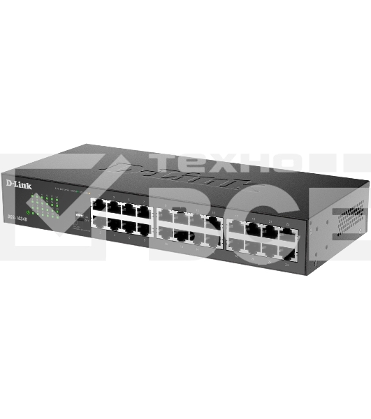 Неуправляемый коммутатор D-Link DGS-1024D/J1A с 24 портами 10/100/1000Base-T