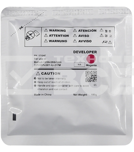 Девелопер CET IU-217M-Developer для KONICA MINOLTA Bizhub C227i/C257i/C287i Magenta, 180г, 90000 стр.