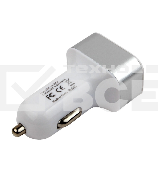 Адаптер питания Cablexpert MP3A-UC-CAR17, 12V->5V 3-USB, 2.1/2/1A