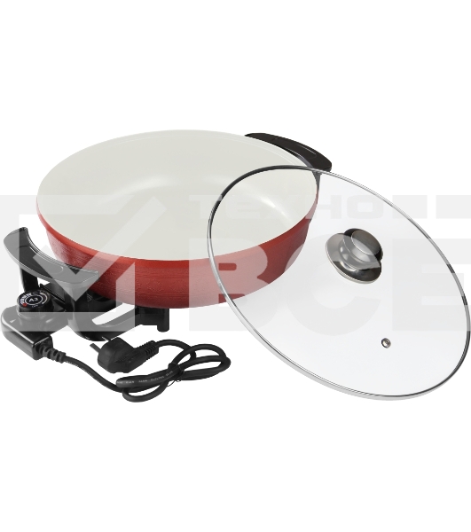 Электросковорода Sakura SA-7709R 1500Вт 30-8см круг керам