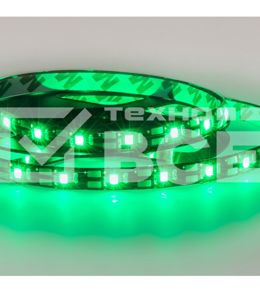 Лента светодиодная с USB коннектором 5 В, 8 мм, IP65, SMD 2835, 60 LED/m, цвет свечения зеленый