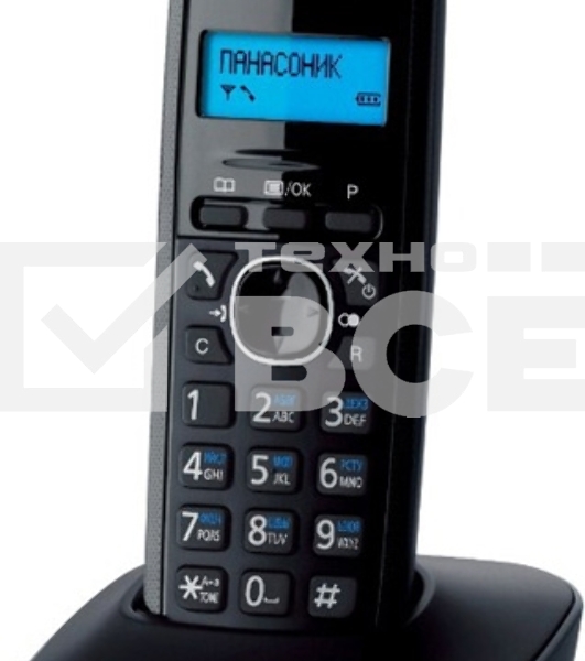 Телефон беспроводной (DECT) Panasonic KX-TG1611RUH (серый) АОН, Caller ID,12 мелодий звонка,подсветка дисплея,поиск трубки