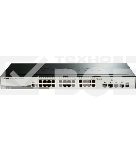Коммутатор управляемый стекируемый D-Link DGS-1510-28X/A1A SmartPro с 24 портами 10/100/1000Base-T и 4 портами 10Gbase-X SFP+