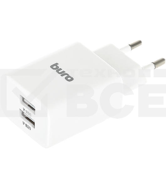 Сетевое зарядное устройство Buro BUWE1 2.1A белый