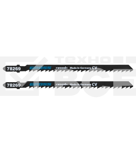 Полотна для электролобзика GROSS по дереву, 2 шт.( 3104L - T144DL ) 78269