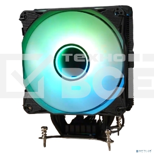 Кулер для процессора Eurocase 5PI120ARGB черный, 120 мм, алюминий/медь, 1800 об/мин, 36 дБ, 4 pin, 190 Вт, 157 мм