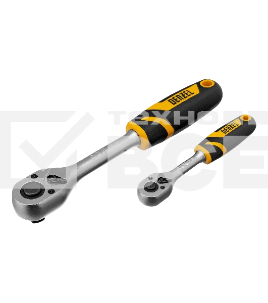 Набор инструментов Denzel 1/2', 1/4', CrV, S2, пластиковый кейс, 122 предмета