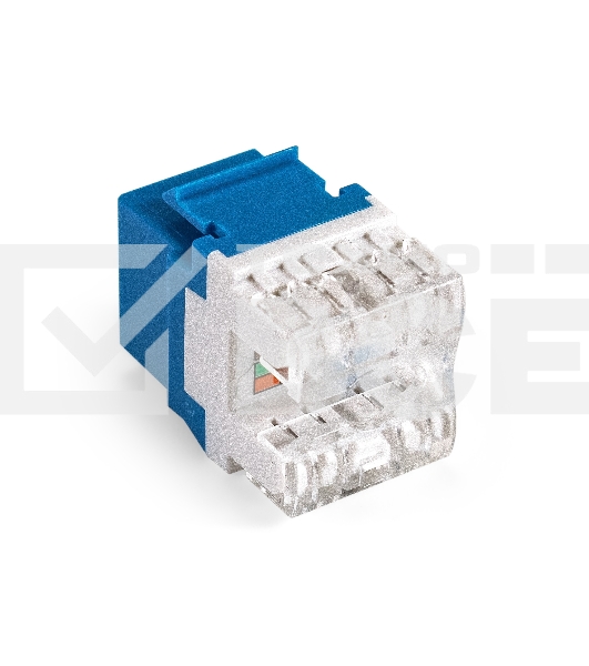 Модуль-вставка Keystone Jack RJ-45 ExeGate KJ-8P8C-U-C6A-180-Dual (Кат.6A, неэкранированная, 180 градусов, IDC Krone/110)