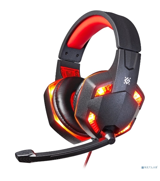 Гарнитура Defender WARHEAD G-370 черный/красный