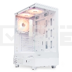 Компьютерный корпус HSPD F510, Panoramic Mid Tower, белый, TG, 0.5 SPCC, 3x120мм ARGB ATX, mATX, mITX 180/280/160мм 1x2.5', 1x3.5', 7xPCI 2xUSB-A 3.0 356x218x467мм, фото22