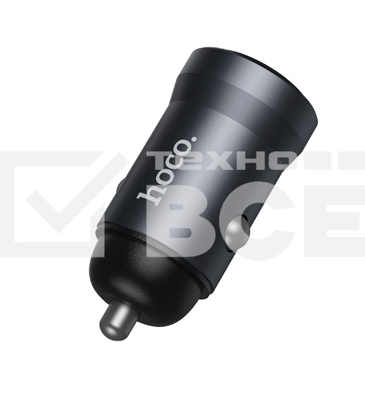 Автомобильное зарядное устройство Hoco, 30Вт, Type-С, Z62A, металлический серый, коробка