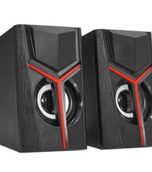 Акустическая система 2.0 Qumo TRON AS007, 10 ВТ, объемное звучание, RGb подсветка, USB/Jack 3,5мм