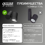 Светильник садово-парковый настенный архитектурный Gauss Sonata, 1xGU10, 142x155x70мм, 170-240V/50Hz, Max.35W, IP54, 1/12, фото8