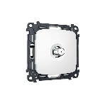 Комплект механизма TV розетки SAT 5-2400MHz 3.5dB OMEGA Белый матовый QUANT (OP1330, VM215) MO133050, фото 1
