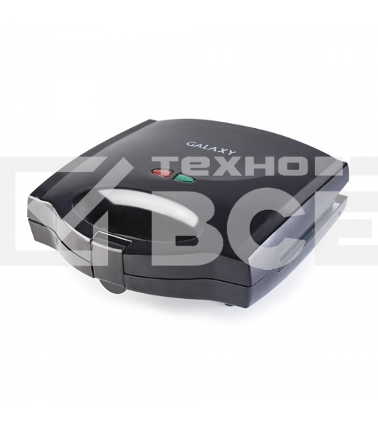 Сэндвич-тостер Galaxy Line GL 2959, черный, со съемными пластинами, 800 Вт