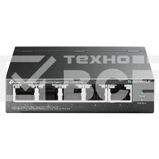 Коммутатор TP-Link 8-Port 10/100Mbps Unmanaged Switch with 4-Port PoE, metal case, desktop mount, PoE budget 41W.