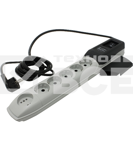Сетевой фильтр ZISPilot Pro 6 розеток (5 евро + 1Gadget Parking) 5 м, автомат защиты Surge protector Pilot PRO 6 outlets (5 euro + 1 without ground) 10A / 2.2kVt, 5m, automatic circuit-breaker