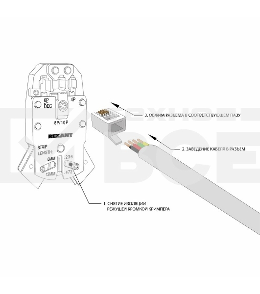 PROconnect Телефонный разъем RJ-14(6P4C)