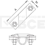Клемма универс. для стержня заземл. 2760 20 FT OBO 5001641, фото 1