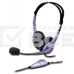 Наушники с микрофоном Genius HS-04S blue 2х mini jack 3.5mm, фото 1