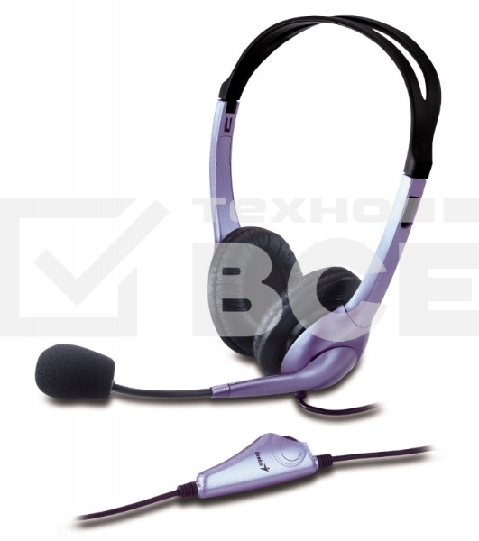 Наушники с микрофоном Genius HS-04S blue 2х mini jack 3.5mm