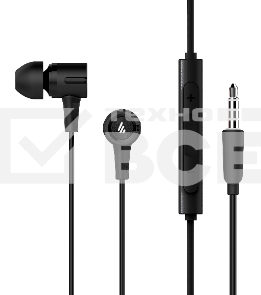 Проводные наушники Edifier P205 черный, внутриканальные, Jack 3.5 мм