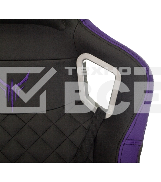 Кресло игровое Knight OUTRIDER черный/фиолетовый ромбик эко.кожа с подголов. крестовина металл