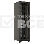 Шкаф серверный Hyperline (TTB-4266-DD-RAL9004) напольный 42U 600x600мм пер.дв.перфор.2ств. задн.дв.перфор.2-хст. 2 бок.пан. 800кг черный 510мм IP20 сталь, фото5