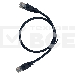 Патч-корд Buro UTP 4 пары cat5E CCA molded 0.5м черный RJ-45 (m)-RJ-45 (m), фото2