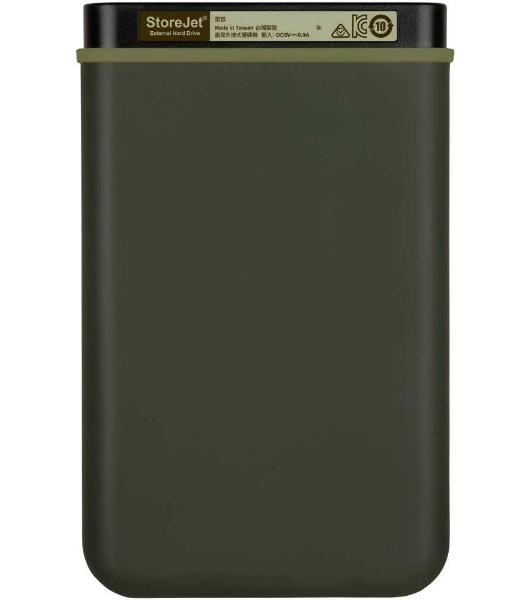 Внешний HDD 2.5' Transcend StoreJet 25M3, 1TB, USB 3.2 Gen 1 Type-A, 5400 rpm, зеленый