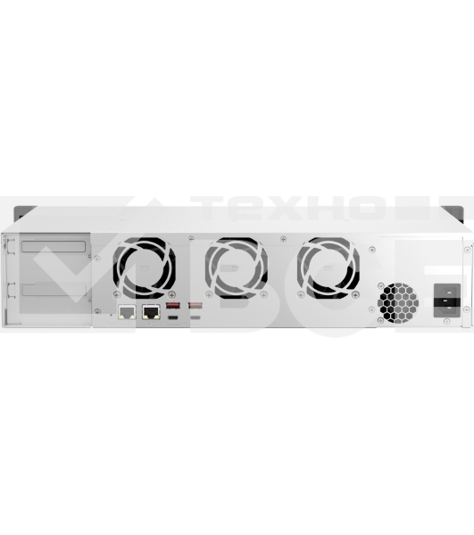 Сетевое хранилище SMB QNAP TS-873AeU-4G NAS 8x3.5/2.5 SATA/SSD trays, 2 x M2 PCIe, 2x 2.5 GbE, 2U rackmount, 1 PSU. AMD Ryzen V1500B 4-core/8-thread 2.2 GHz processor, 4 GB DDR4 RAM (1*4 GB) up to 64GB (2*32 GB). W/o rail kit RAIL-B02