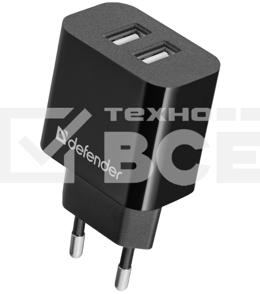 Сетевой адаптер Defender UPC-21 2xUSB,5V/2.1А кабель microUSB