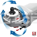 Углошлифовальная машина ЗУБР 125 мм, 1500 Вт, регулировка оборотов, серия Профессионал., фото4