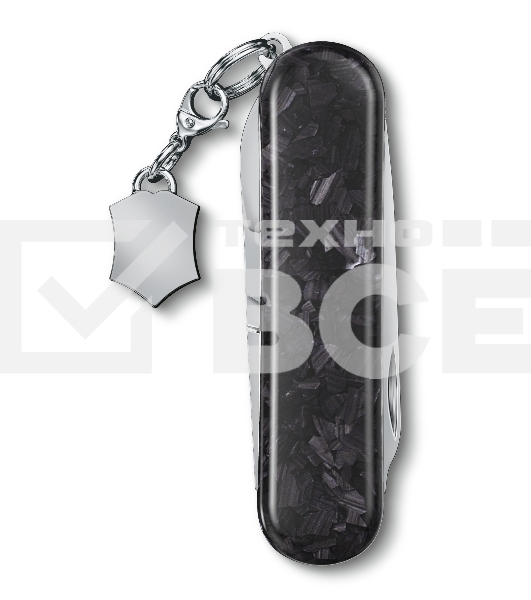 Нож перочинный Victorinox Classic Brilliant Carbon (0.6221.90) 58мм 5 функций черный/серебристый подар.коробка