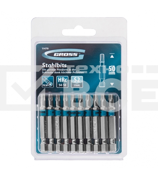 Набор бит TORX 20х50, сталь S2, 10 шт. Gross