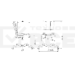 Кресло компьютерное Бюрократ CH-330M/BEIGE бежевый, искусственная кожа, крестовина металл, без подлокотников, фото7