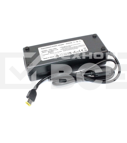 Блок питания (сетевой адаптер) для ноутбуков Lenovo 19.5V 6.15A Rectangle (прямоугольный), OEM