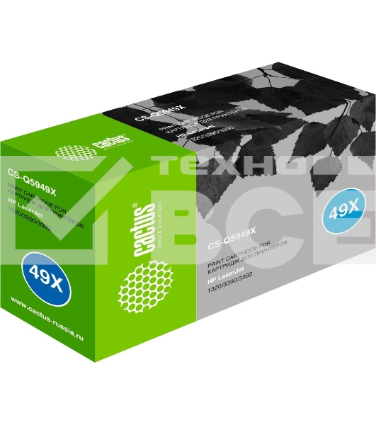 Картридж лазерный Cactus CS-Q5949X черный (6000 стр.) для HP 1320/3390/3392