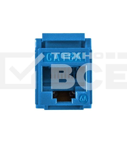 Модуль-вставка Keystone Jack RJ-45 ExeGate KJ-8P8C-U-C6A-180-Dual (Кат.6A, неэкранированная, 180 градусов, IDC Krone/110)
