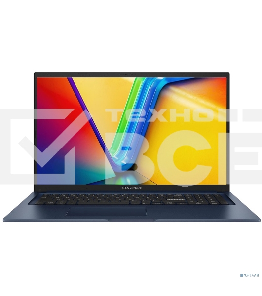 Ноутбук Asus Vivobook 17 X1704VA-AU982 Core 5 120U 16Gb SSD512Gb Intel Graphics 17.3' IPS FHD (1920x1080) без ОС blue WiFi BT Cam (90NB13X2-M00ML0)