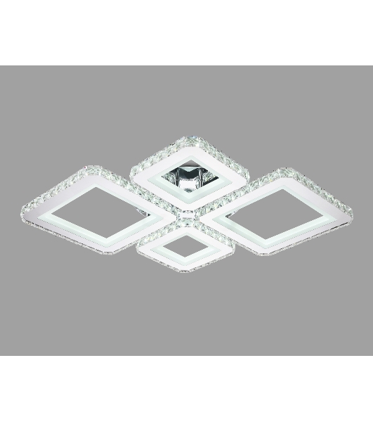 Потолочный светодиодный светильник Ambrella light FA1726/4 CH хром 3000K/4200K/6400K 108W 690*550*100 (ПДУ РАДИО 2.4G)