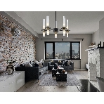 Люстра Ambrella light LH55351/10 BK/CGD/CL черный/золото/прозрачный G9/10 max 30W D550*690, фото6