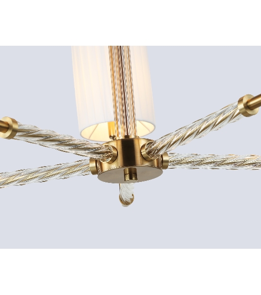 Люстра Ambrella light LH71500/5 BS/FR латунь/белый матовый E14*5 max 40W D680*640